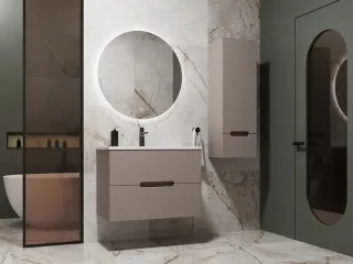 Подвесная тумба под раковину Style Line Матис ЛС-00002297 70 см тауп тёмный